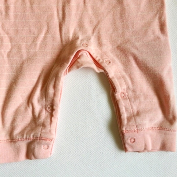 old navy pink striped comfy jumpsuit 3-6 months baby girl - Picture 3 of 7